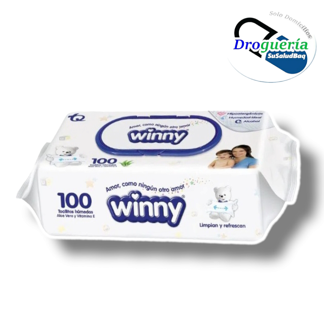 TOALLITAS HUMEDAS WINNY ALOE X 100 UNIDADES