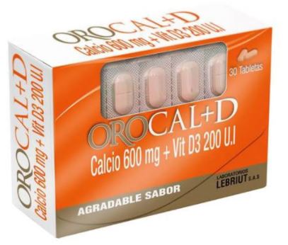 OROCAL+D 660MG/200UI X 30 TABLETAS