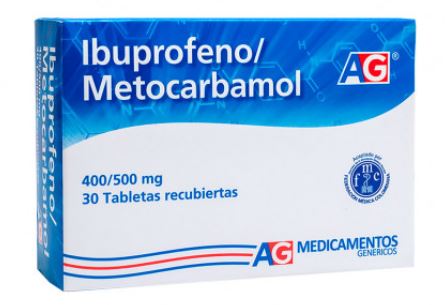 IBUPROFENO + METOCARBAMOL 400/500MG X 10 TABLLETAS (AG)