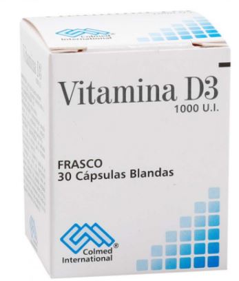 VITAMINA D3 1000 UI X 30 CÁPSULAS (COLMED)