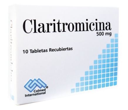 CLARITROMICINA 500 mg X 10 TABLETAS (COLMED)