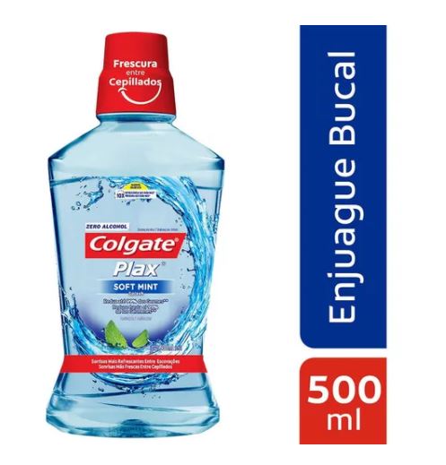 ENJUAGE BUCAL COLGATE PLAX SOFT MINT X 500 ml