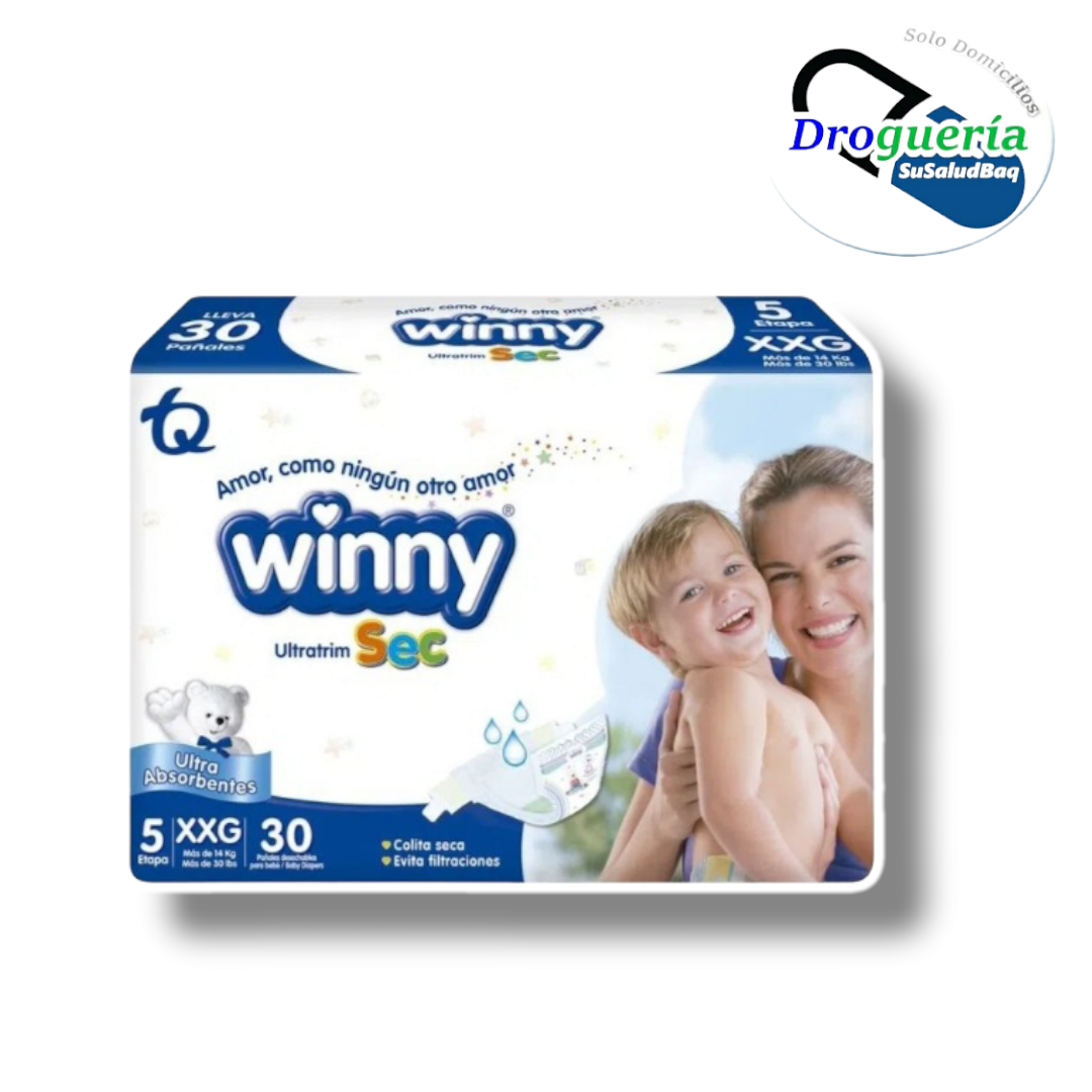PAÑAL WINNY ULTRATRIM SEC ETAPA 5 X 30 UNIDADES