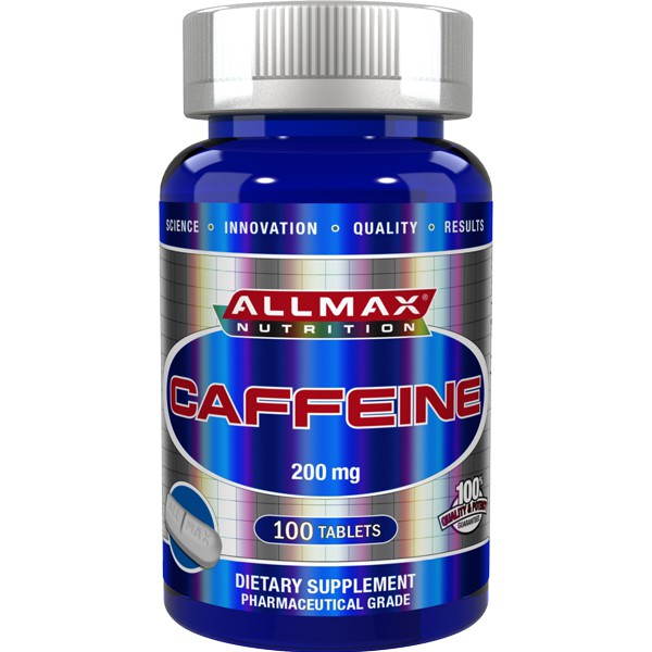 CAFEINA PURA 200 MG 100 TABLETAS – ALL MAX
