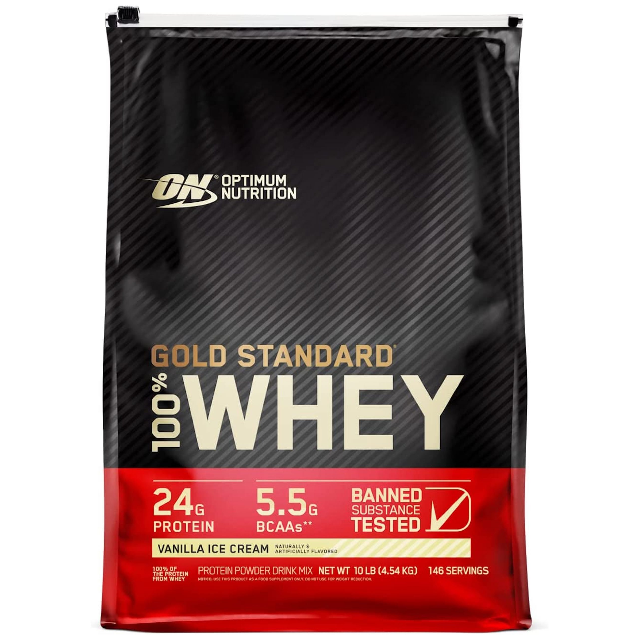 WHEY GOLD STANDARD 10 LIBRAS VAINILLA ICE CREAM - OPTIMUM NUTRITION