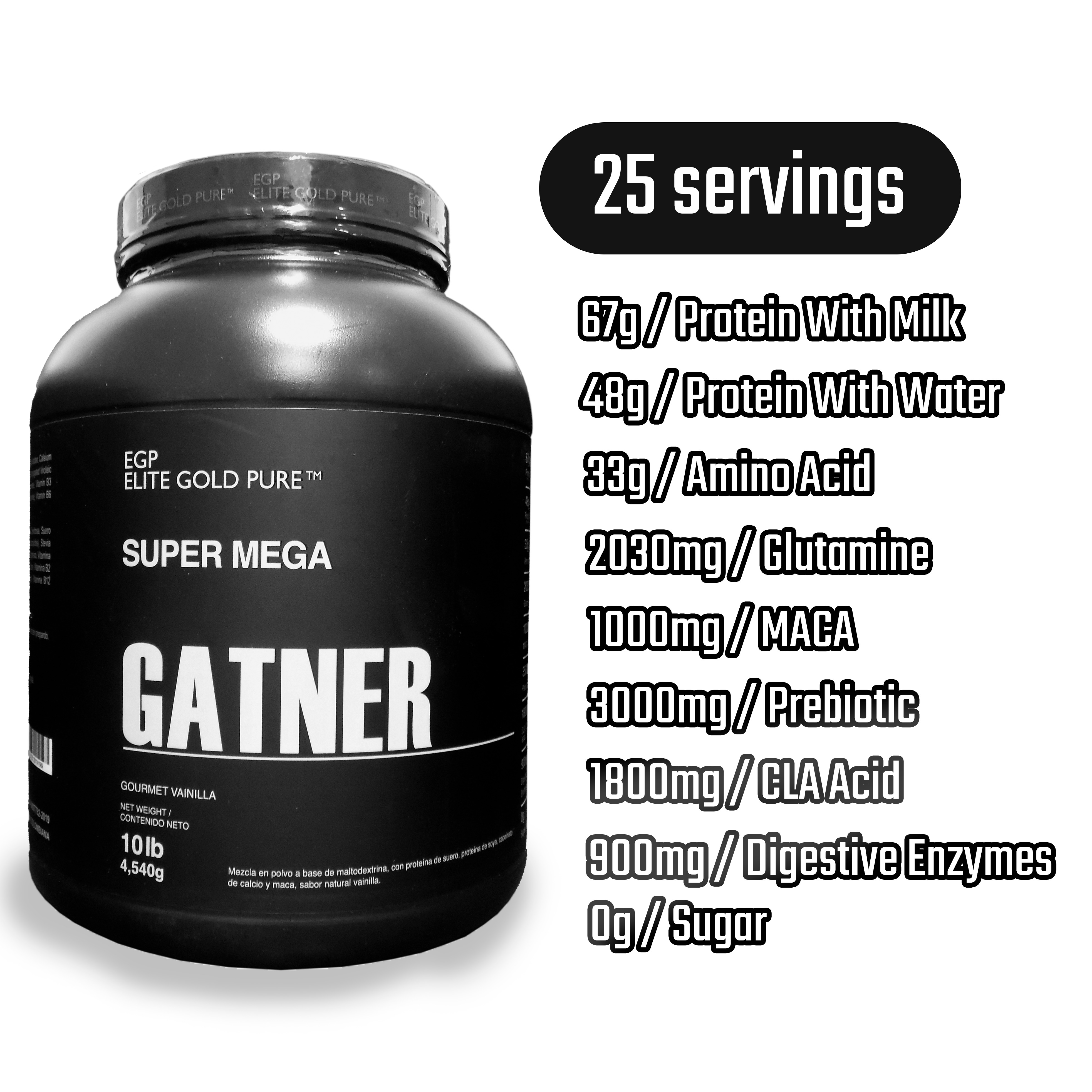 SUPER MEGA GATNER 10 LIBRAS VAINILLA GOURMET – EGP ELITE GOLD PURE