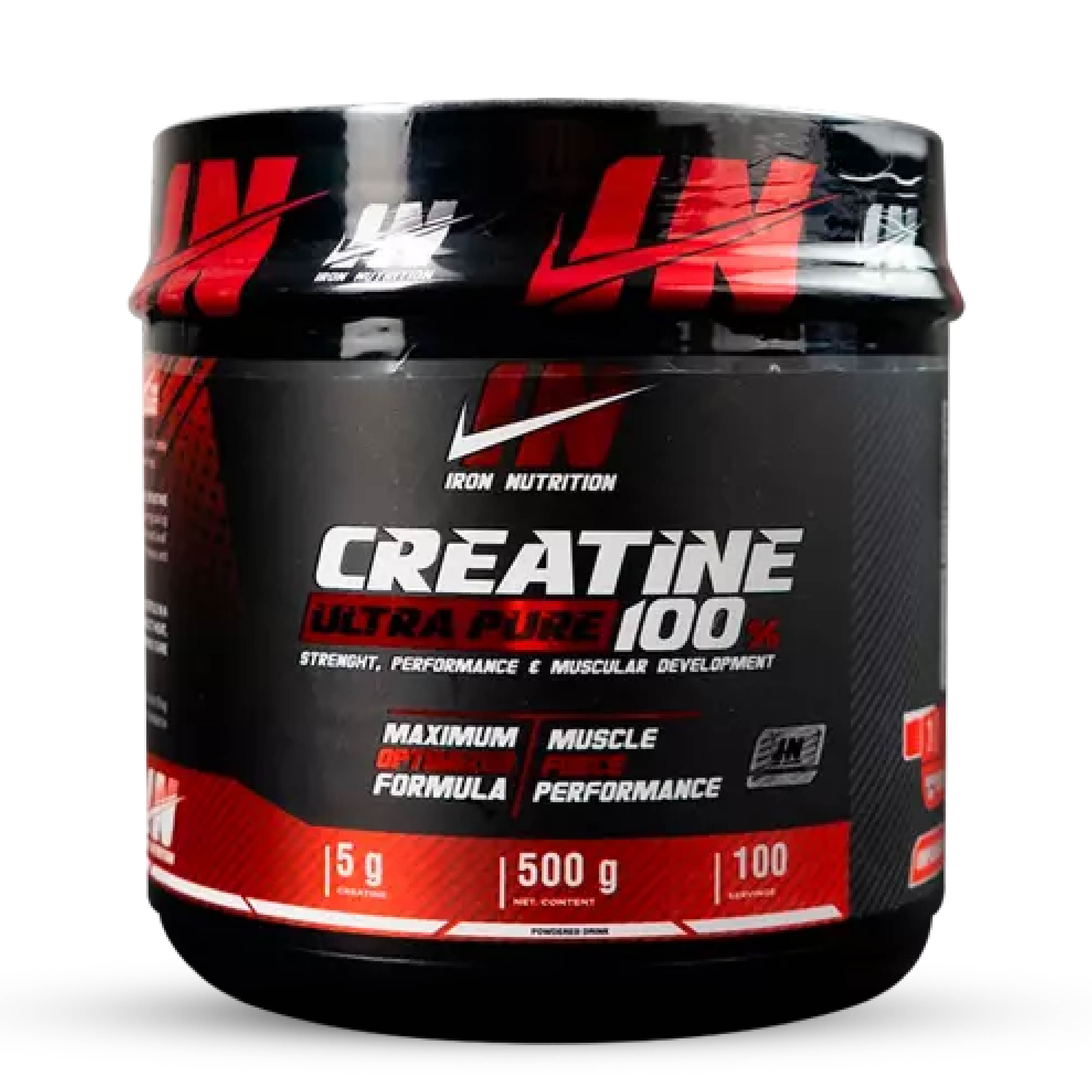 CREATINA 500 GRAMOS 100 SERVICIOS - IRON NUTRITION