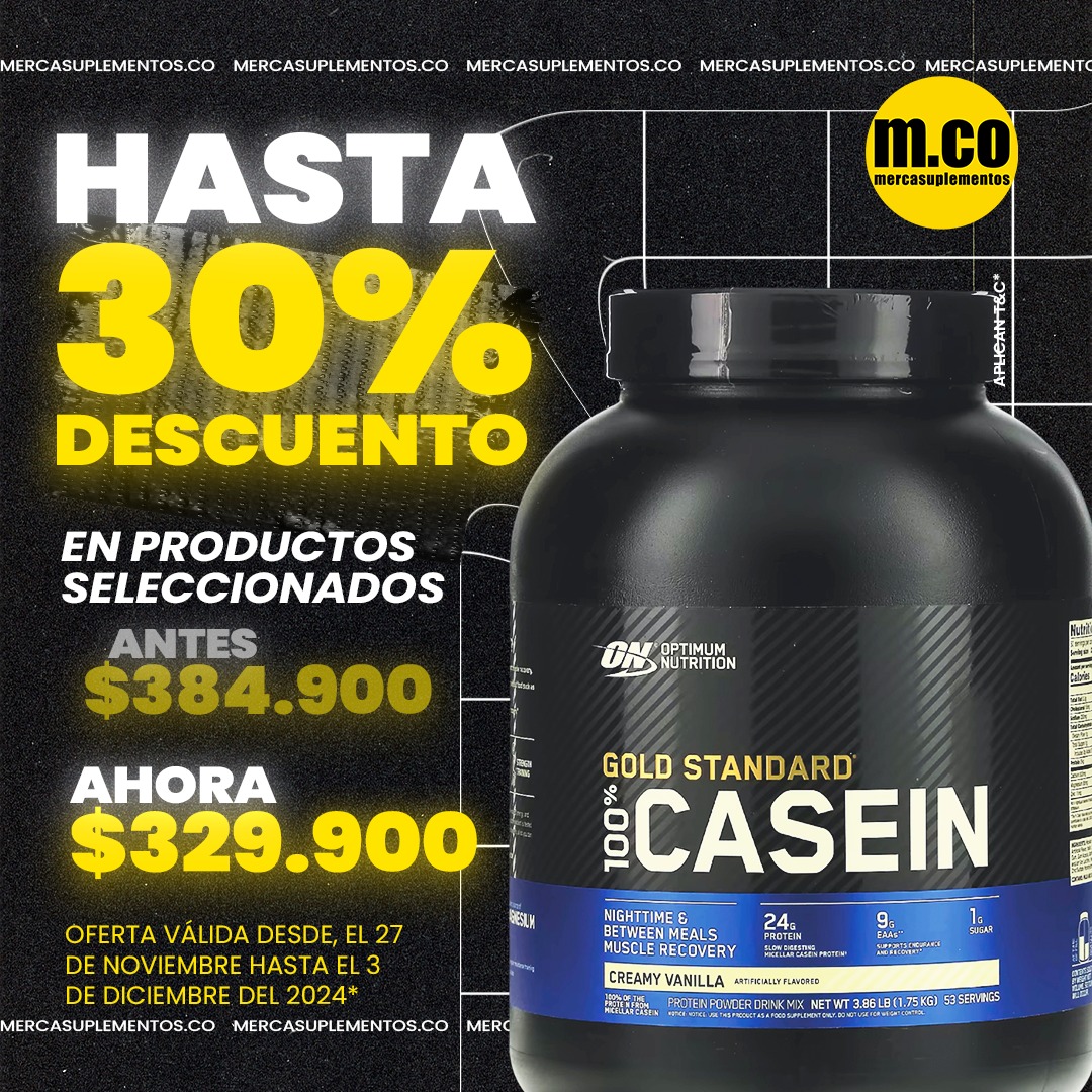 GOLD STANDARD 100% CASEIN 3.86 LIBRAS CREAMY VAINILLA - OPTIMUM NUTRITION