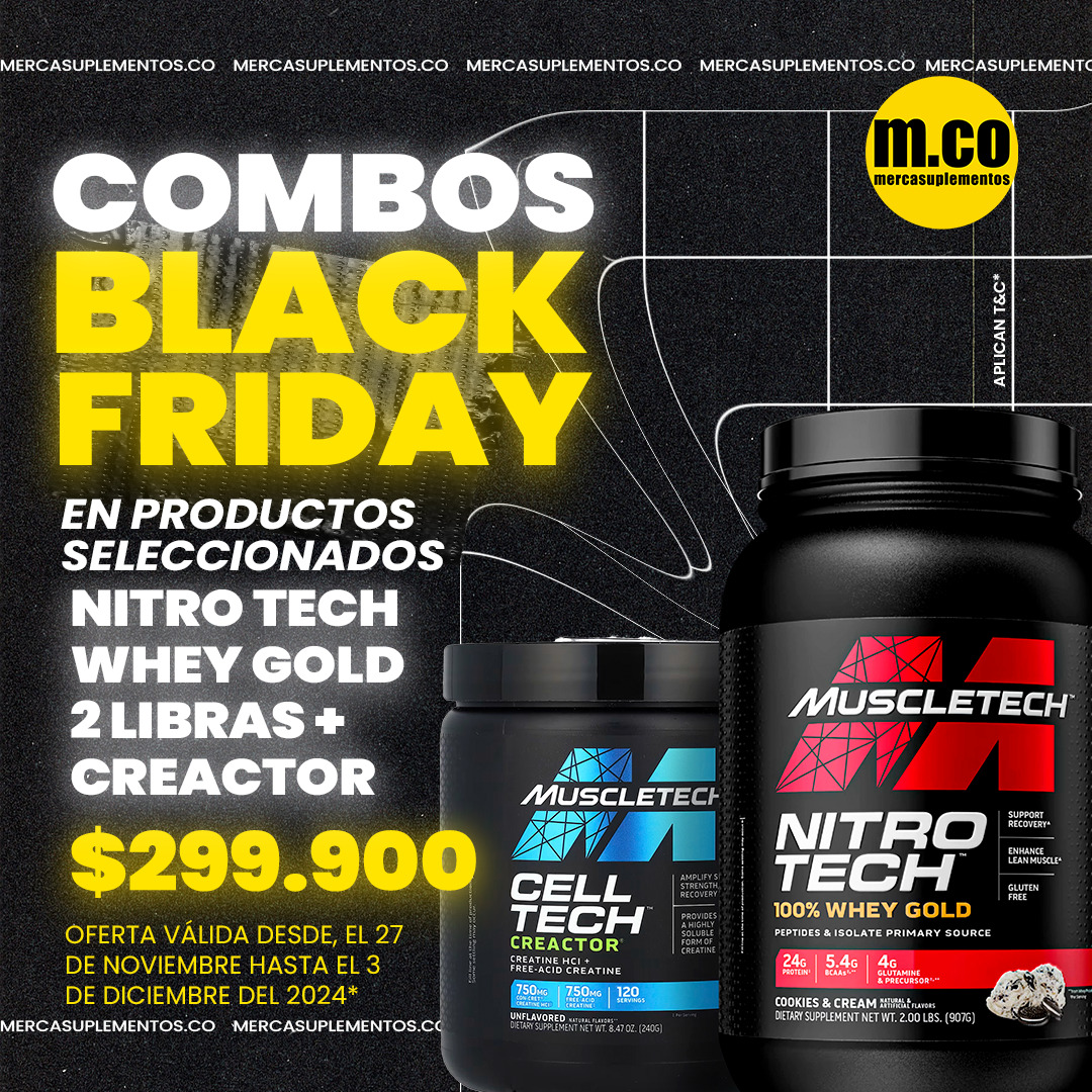 NITRO TECH WHEY GOLD 2 LIBRAS COMBO BLACK FRIDAY