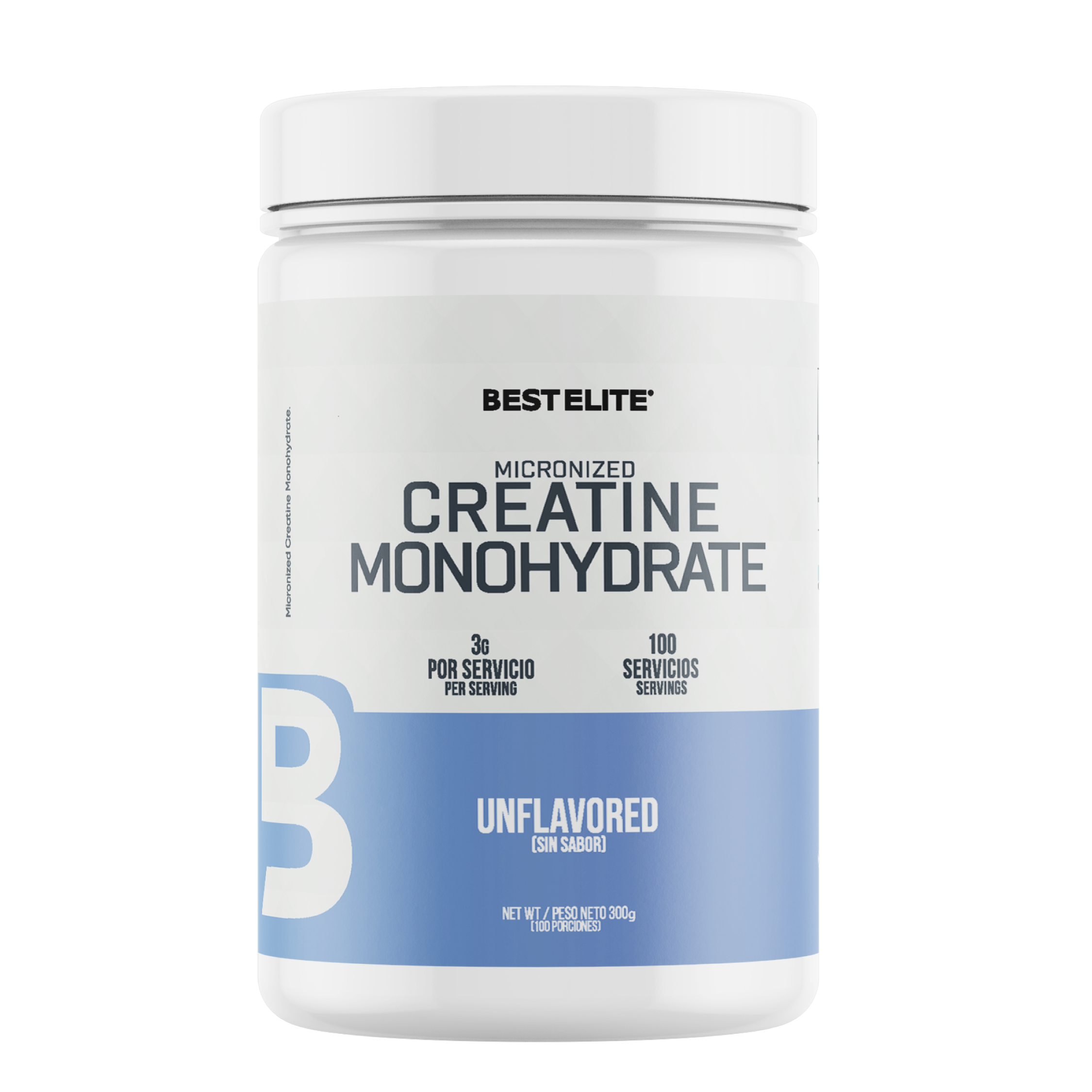 CREATINE MONOHYDRATE MICRONIZED 300grs UNFLAVORED - BEST ELITE