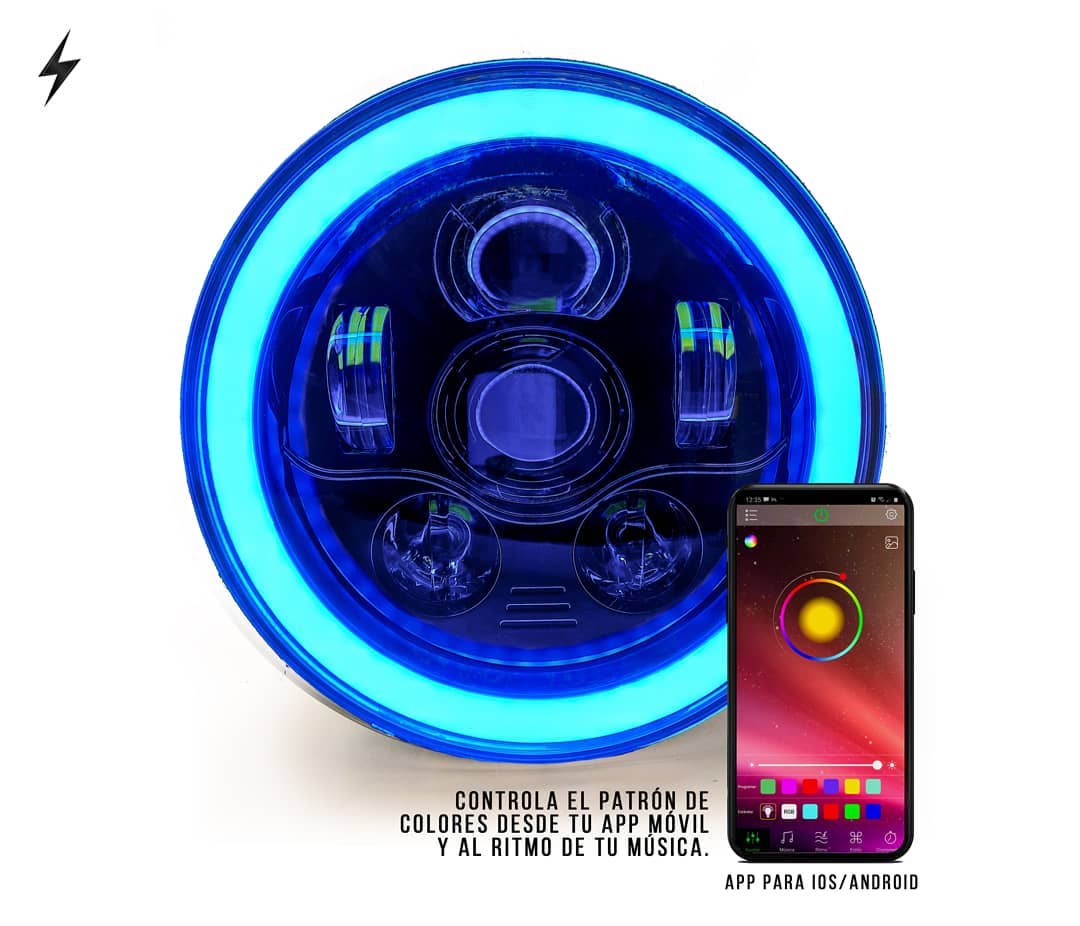 FAROLA REDONDA RGB 7 PULGADAS