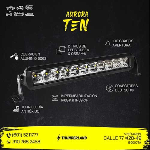 Barra LED Aurora 10 PULGADAS