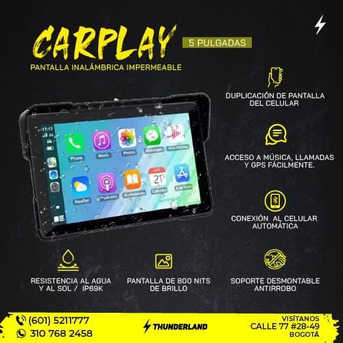 Carplay 5 pulgadas