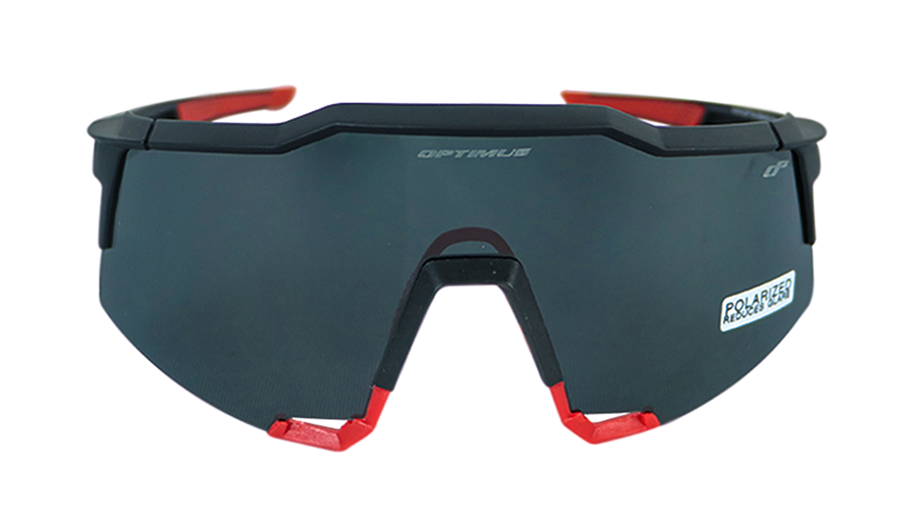 GAFAS OPTIMUS OP22 MARCO NEGRO/ROJO, LENTE ROJO REVO, LENTES ADICIONALES CON ESTUCHE
