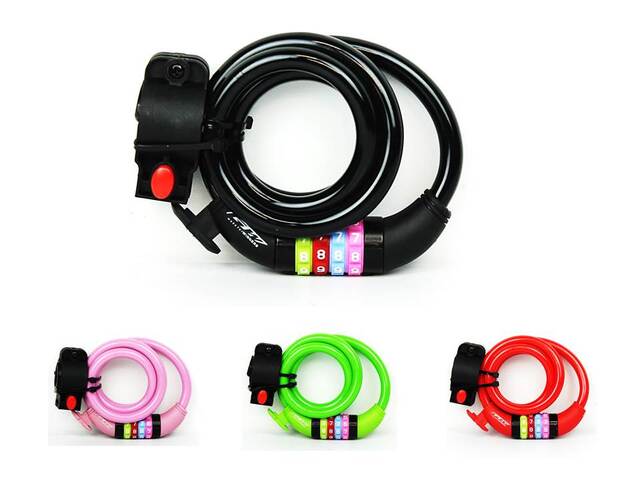 CANDADO DE CABLE ESPIRAL DE CLAVE 12X100