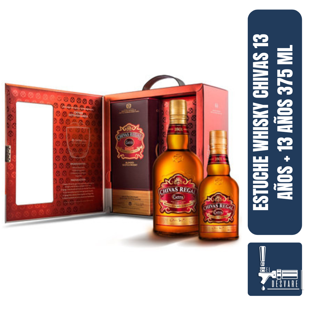 CHIVAS REGAL EXTRA 13 AÑOS BOTELLA 700 ML +MEDIA BOTELLA  375 ML