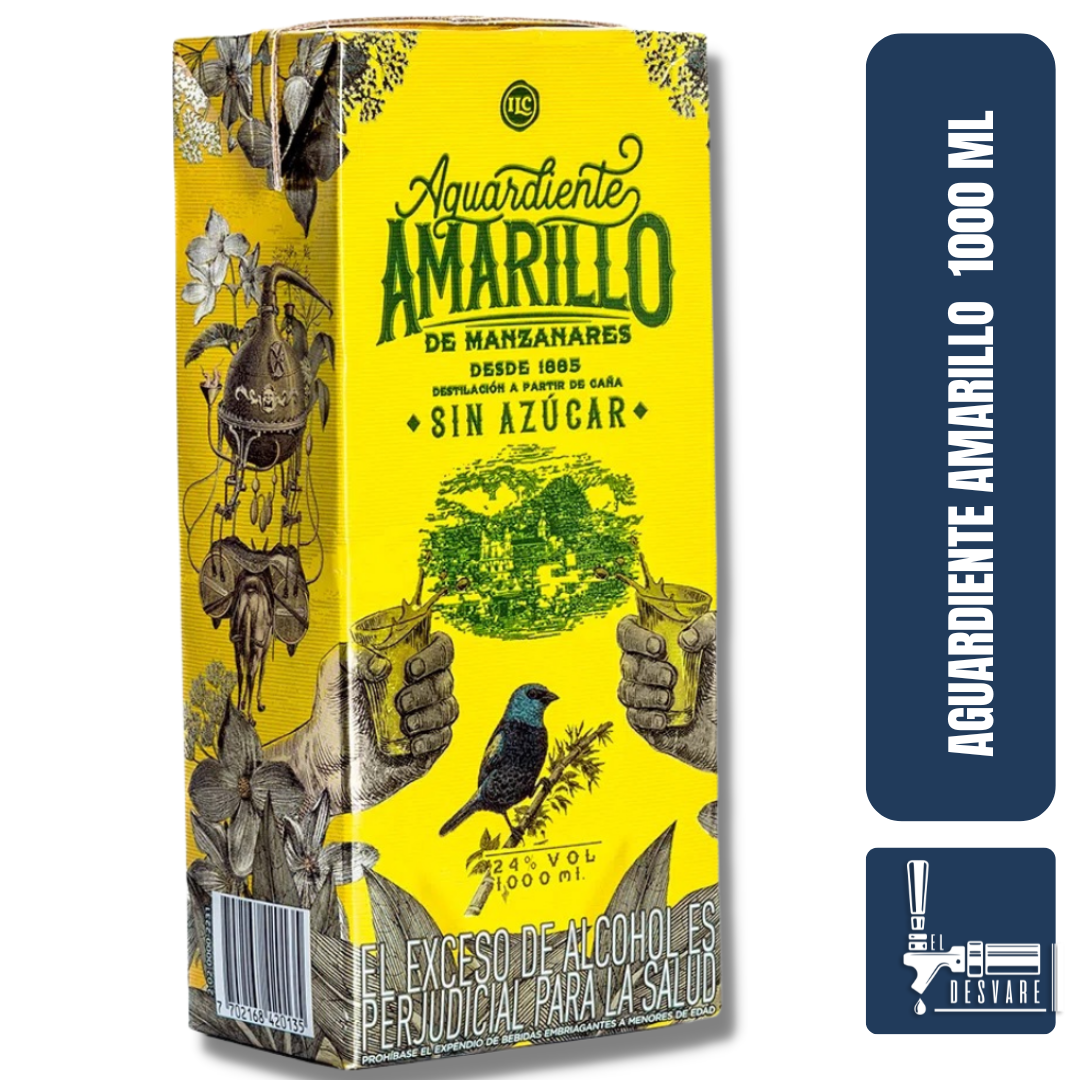 AGUARDIENTE AMARILLO LITRO TETRA PACK