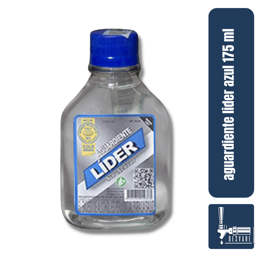 AGUARDIENTE  LIDER AZUL 175ML 1/4