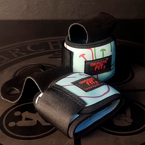 NEO GRIPS ,WRIST WRAP + GRIPS DESIGNS PSYCHEDELIC FACES