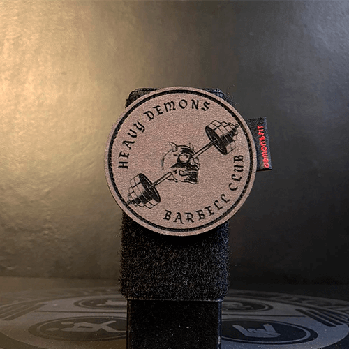 LEATHER PATCH HEAVY DEMONS BARBELL CLUB