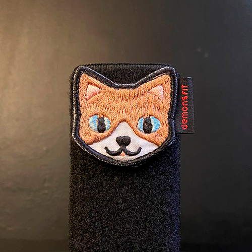 BEIGE CAT FACE VELCRO PATCH