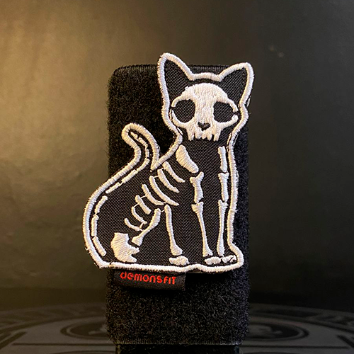 SKULL CAT VELCRO PATCH