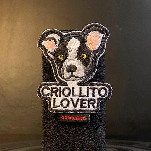 CRIOLLITO BLACK DOG VELCRO PATCH