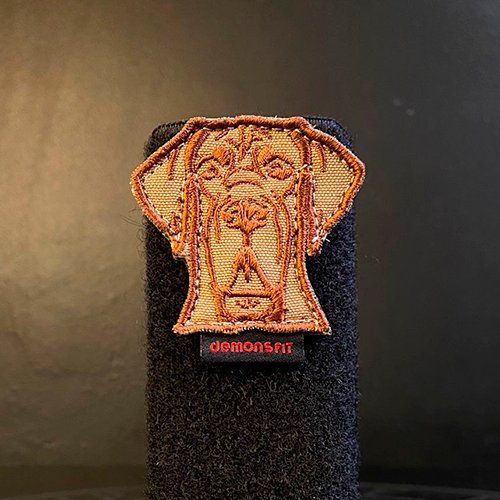 GRAN DANES BROWN DOG VELCRO PATCH