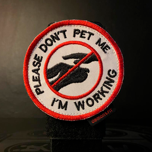 PATCH PLEASE DONT PET ME IM WORKING REDONDO