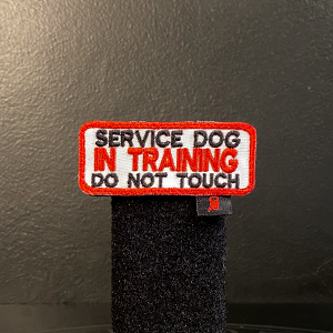 PATCH SERVICE DOG IN TRAINING DO NOT TOUCH RECTANGULAR