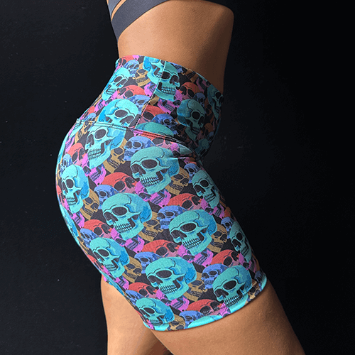 BOOTY SHORT SKULLS COLORS