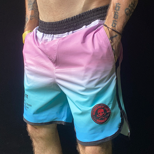 DEMON MENSHORT DEGRADEE PINK AND BLUE