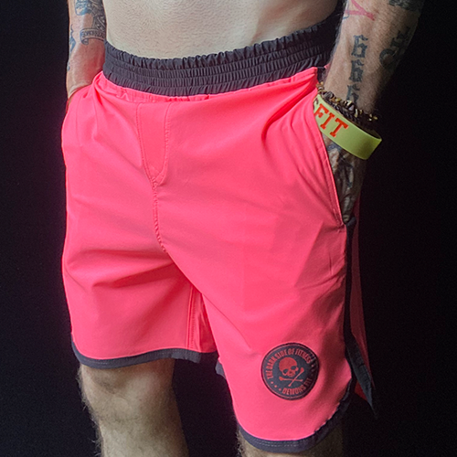 DEMON MENSHORT PLAIN COLOR CORAL