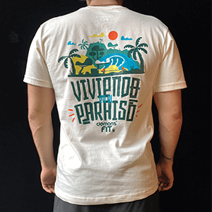 TSHIRT MEN VIVIENDO EN EL PARAISO