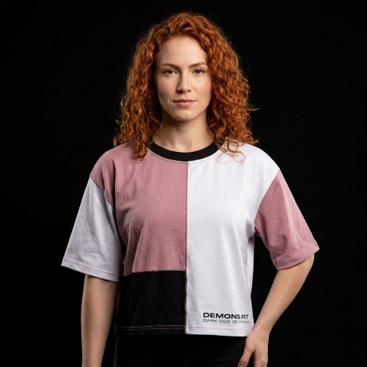 CROPTOP COMBINADO AL MEDIO