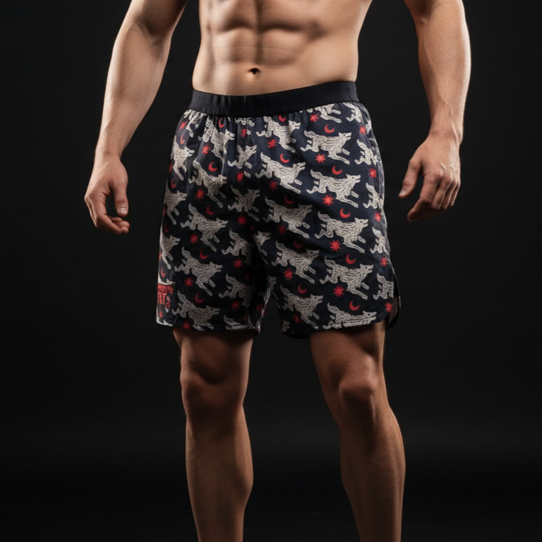 HYBIRD MENSHORT WOLVES IN THE NIGHT