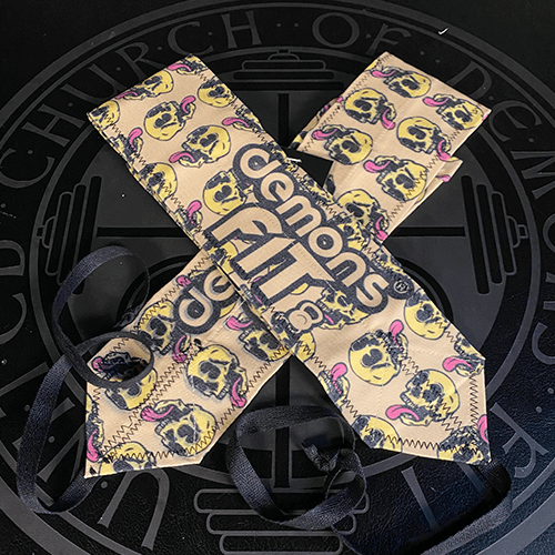 MUÑEQUERA TELA  SKULL TONGUE /U/BEIGE