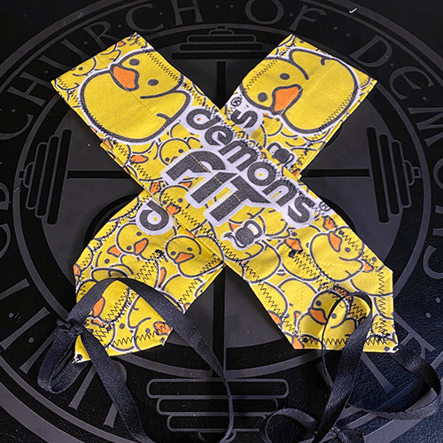 MUÑEQUERA TELA PATICOS/U/AMARILLO