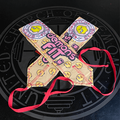 MUÑEQUERA TELA BAD BITCH/U BEIGE