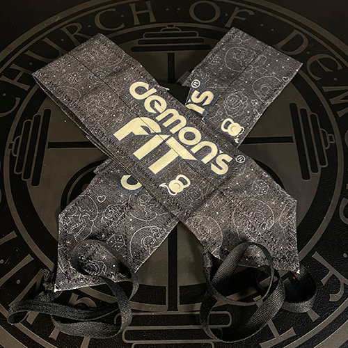 MUÑEQUERA TELA GALATIC SKULL/U/NEGRA