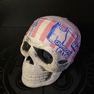 BANDANA/ HANGING CLOTHES/ RAYAS ROSAS Y BLANCAS