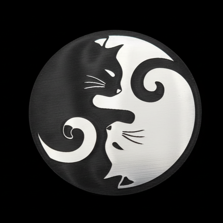EMBLEMA YIN YAN CAT