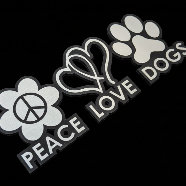EMBLEMA PEACE LOVE DOGS