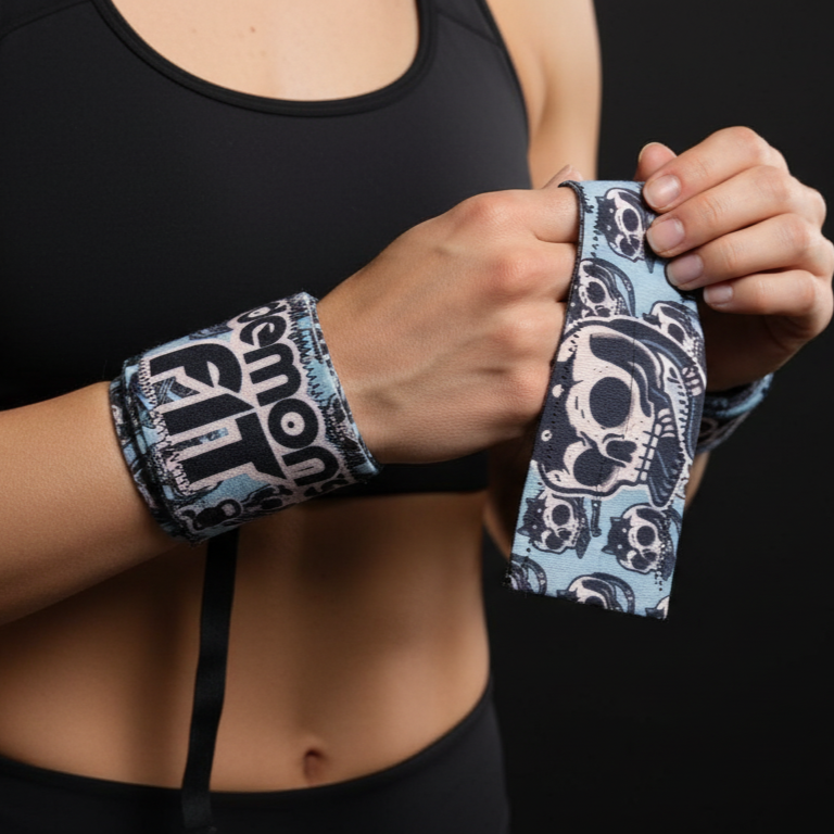 MUÑEQUERA CAT INSIDE SKULL