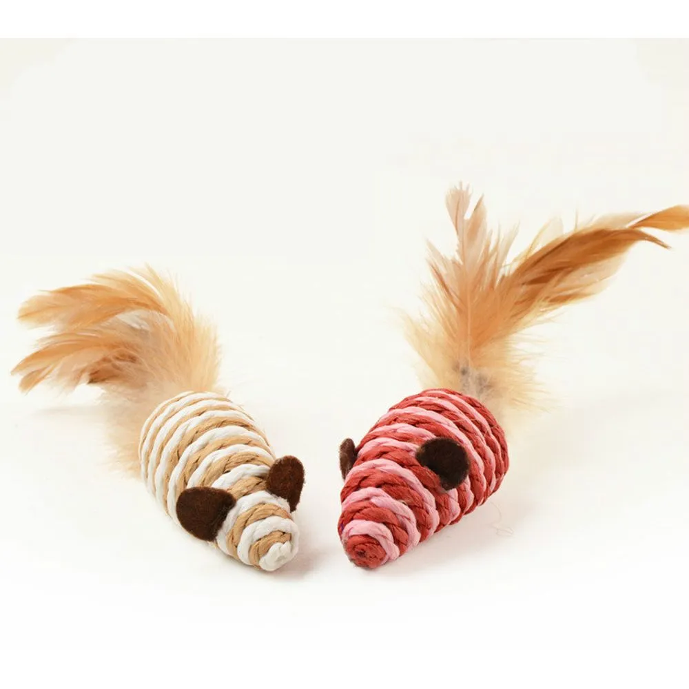 RATONCITOS EN HILO SISAL (CALABAZA )