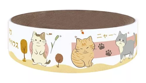 RASCADOR REDONDO GATOS PEQUEÑO (CALABAZA)