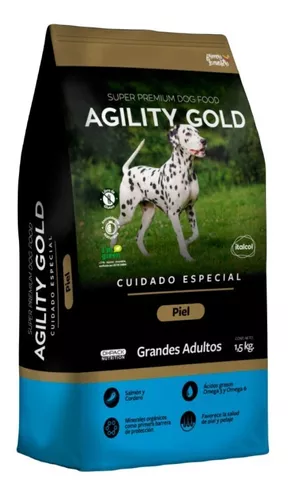 Agility Gold Grandes Adultos Piel x 8 Kg