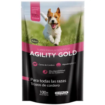Agility Gold Trozos de Cordero 12 x 100 Gr