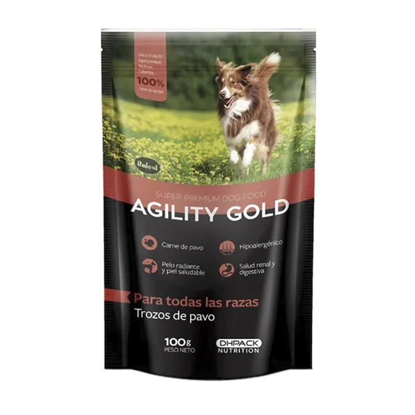 Agility Gold Trozos de Pavo 12 x 100 Gr