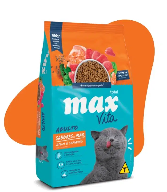 F MAX VITA GATO ADULTO SABORES DO MAR ATUM & CAMARÃO 1 KG